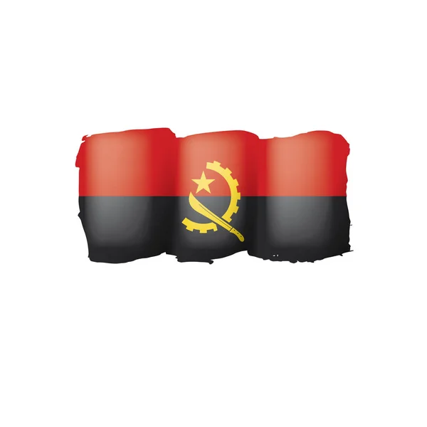 Bandeira de Angola, ilustração vetorial sobre fundo branco — Vetor de Stock