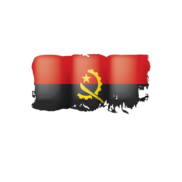 Bandera de Angola, ilustración vectorial sobre fondo blanco — Archivo Imágenes Vectoriales