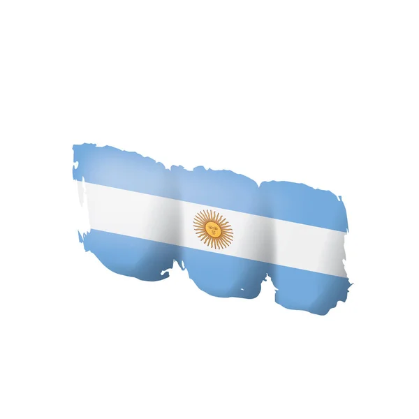 Argentina flag, vector illustration on a white background — Stock Vector