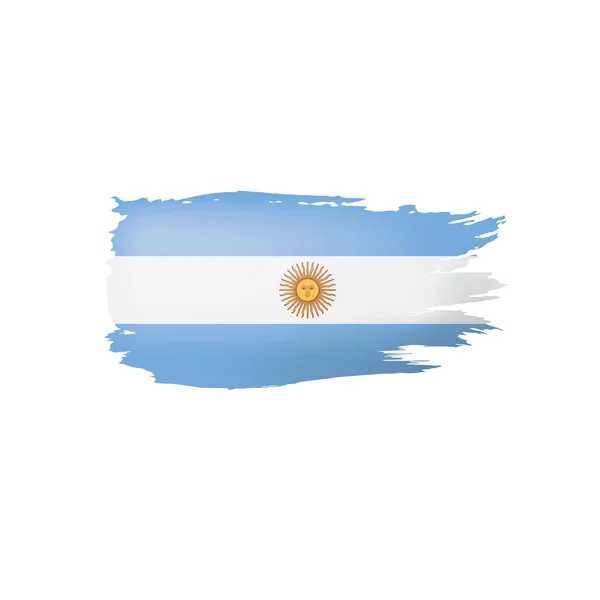 阿根廷旗子, 矢量例证在白色背景 — 图库矢量图片