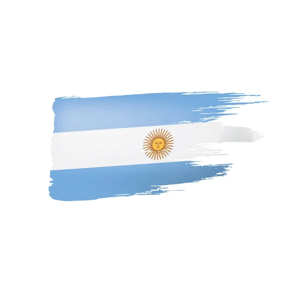 Drapeau argentin, illustration vectorielle sur fond blanc — Image vectorielle