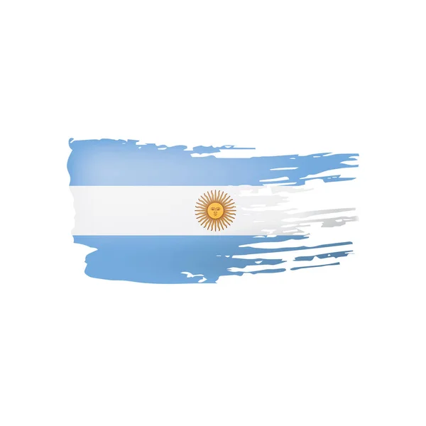 Arjantin bayrağı, beyaz bir arka plan üzerinde vektör çizim — Stok Vektör