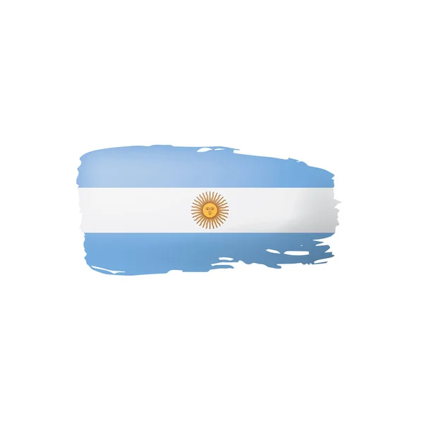 Bandera Argentina, ilustración vectorial sobre fondo blanco — Archivo Imágenes Vectoriales