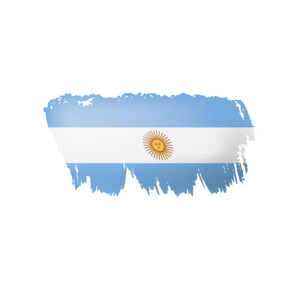 Argentina bandiera, illustrazione vettoriale su sfondo bianco — Vettoriale Stock