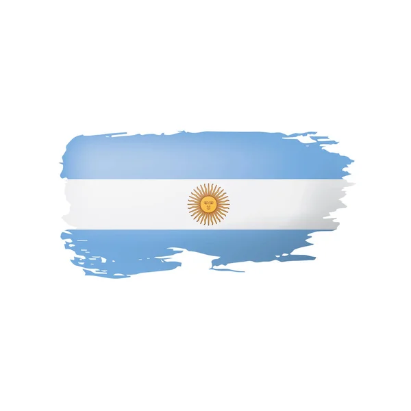 Флаг Аргентины, векторная иллюстрация на белом фоне — стоковый вектор