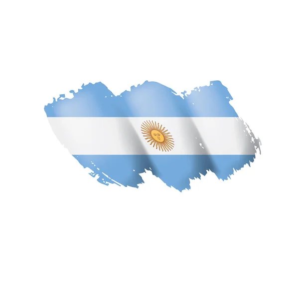 Drapeau argentin, illustration vectorielle sur fond blanc — Image vectorielle