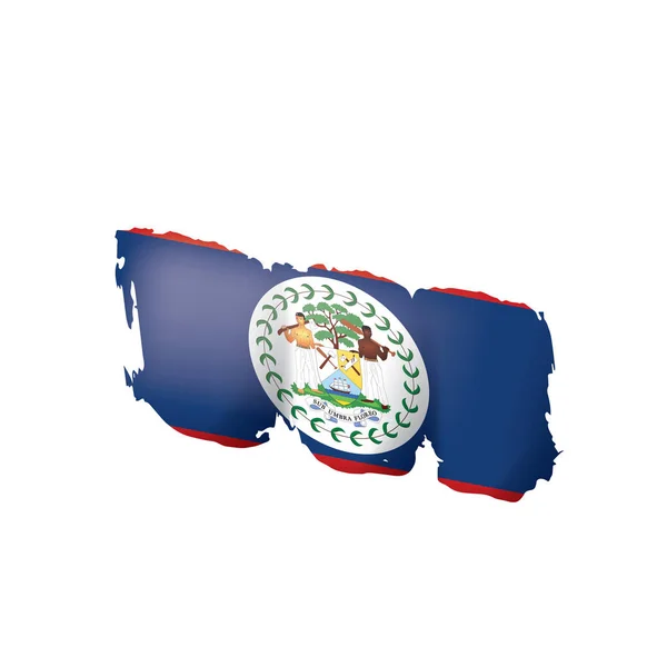 Σημαία του Μπελίζε, εικονογράφηση διάνυσμα σε λευκό φόντο — Διανυσματικό Αρχείο