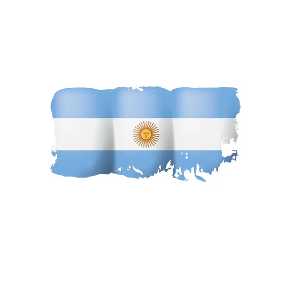 Drapeau argentin, illustration vectorielle sur fond blanc — Image vectorielle