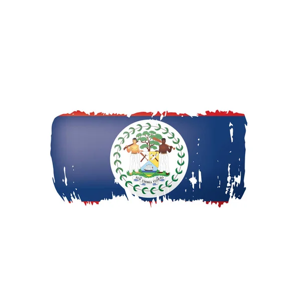 Drapeau Belize, illustration vectorielle sur fond blanc — Image vectorielle