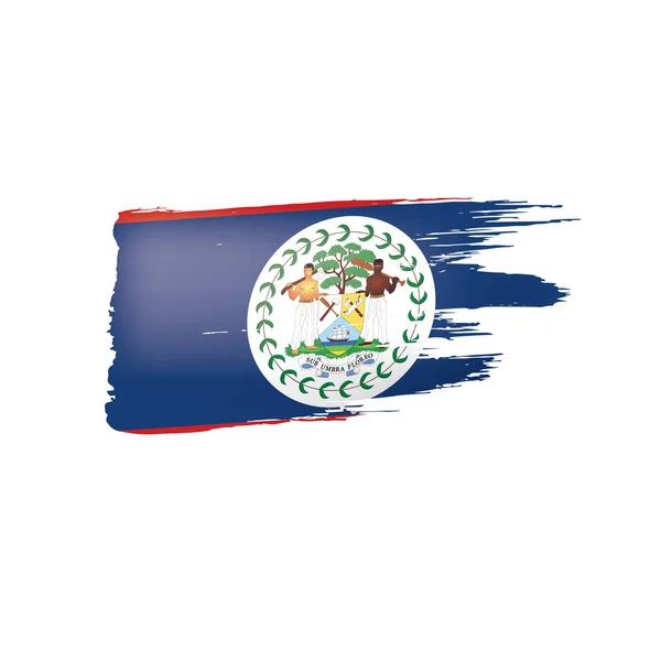 Drapeau Belize, illustration vectorielle sur fond blanc — Image vectorielle