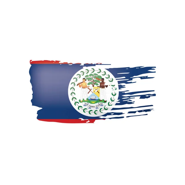 Flaga Belize, wektor ilustracja na białym tle — Wektor stockowy