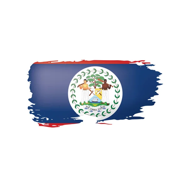 Flaga Belize, wektor ilustracja na białym tle — Wektor stockowy