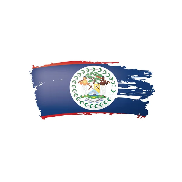 Drapeau Belize, illustration vectorielle sur fond blanc — Image vectorielle