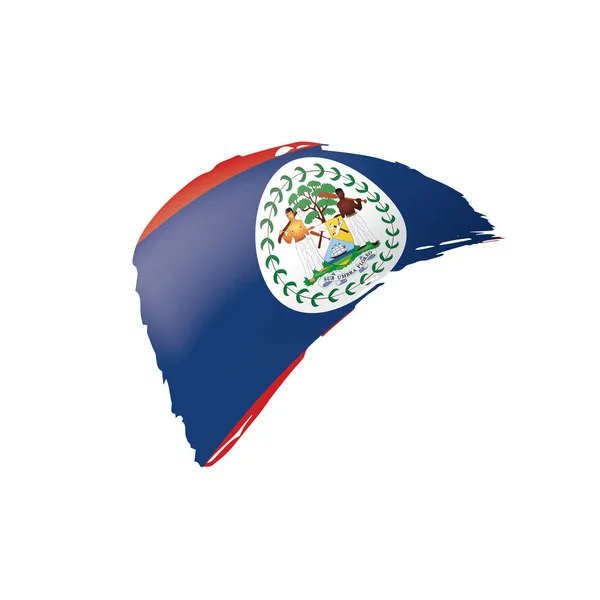 Bandera de Belice, ilustración vectorial sobre fondo blanco — Vector de stock