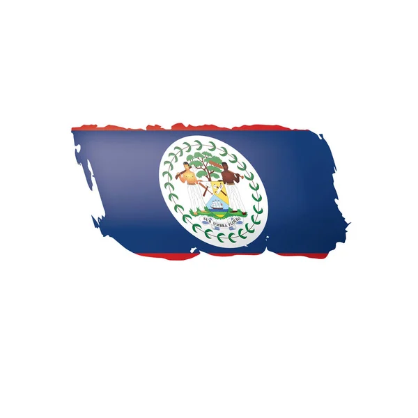 Belize flag, Vektorillustration auf weißem Hintergrund — Stockvektor