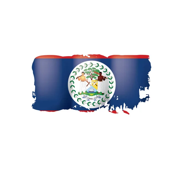 Bandeira de Belize, ilustração vetorial sobre um fundo branco — Vetor de Stock