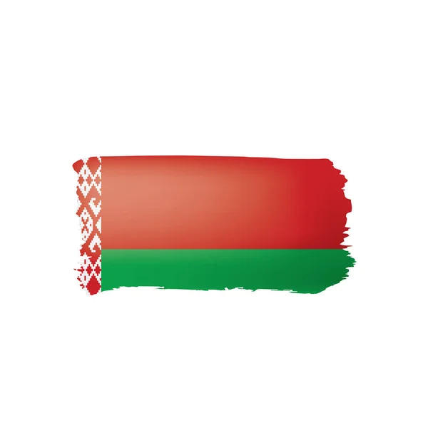 Flaga Białorusi, wektor ilustracja na białym tle — Wektor stockowy