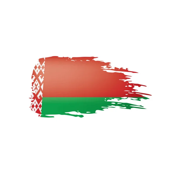 Vitrysslands flagga, vektorillustration på vit bakgrund — Stock vektor