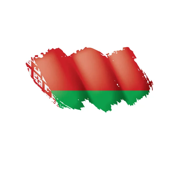 Drapeau du Belarus, illustration vectorielle sur fond blanc — Image vectorielle