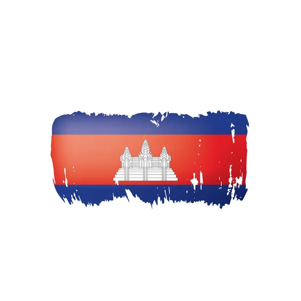 Flaga Kambodży, wektor ilustracja na białym tle. — Wektor stockowy