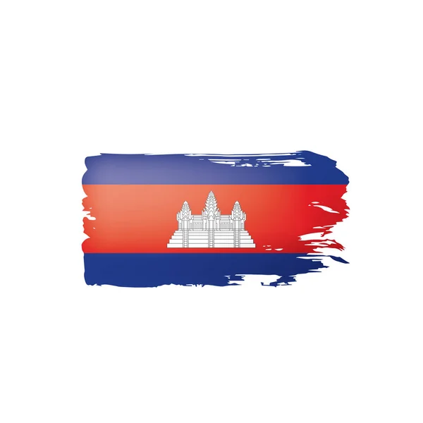 Drapeau du Cambodge, illustration vectorielle sur fond blanc . — Image vectorielle