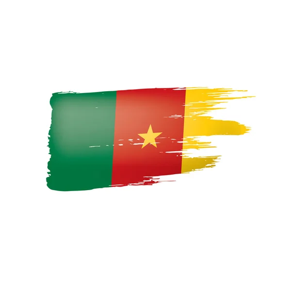 Bandeira dos Camarões, ilustração vetorial sobre um fundo branco . — Vetor de Stock