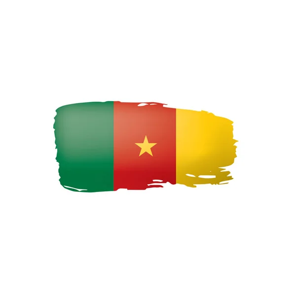 Σημαία του Καμερούν, εικονογράφηση διάνυσμα σε λευκό φόντο. — Διανυσματικό Αρχείο