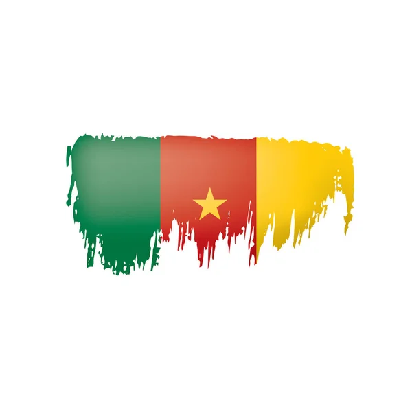 Cameroon flag, vector illustration on a white background. — Stock Vector