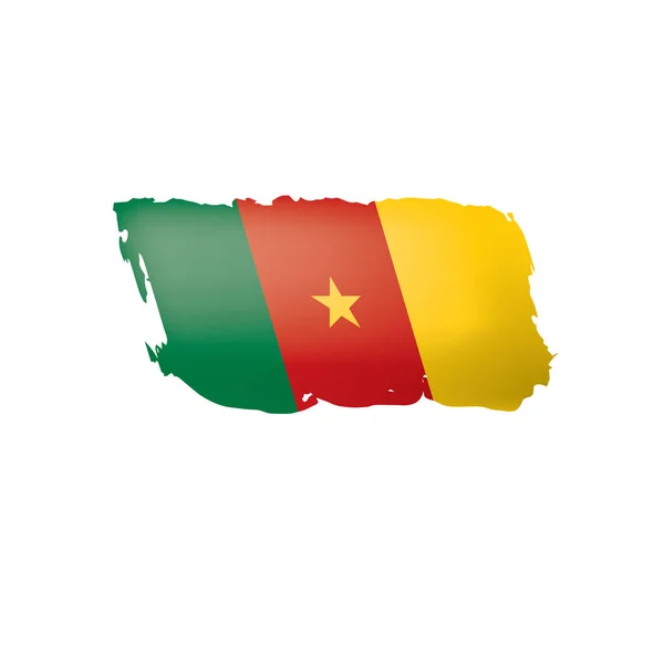 Σημαία του Καμερούν, εικονογράφηση διάνυσμα σε λευκό φόντο. — Διανυσματικό Αρχείο