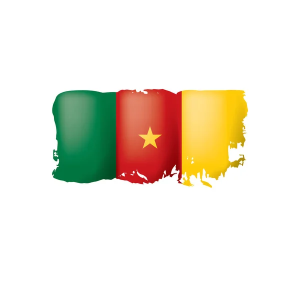 Bandeira dos Camarões, ilustração vetorial sobre um fundo branco . — Vetor de Stock
