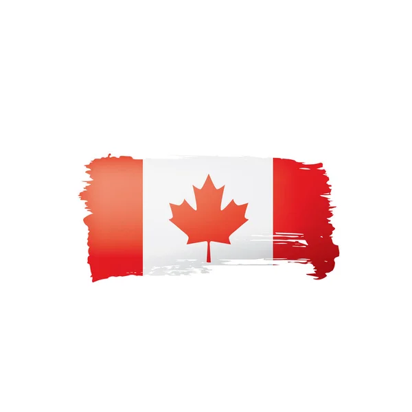 Bandeira do Canadá, ilustração vetorial sobre um fundo branco — Vetor de Stock