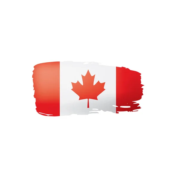 Bandera de Canadá, ilustración vectorial sobre fondo blanco — Archivo Imágenes Vectoriales