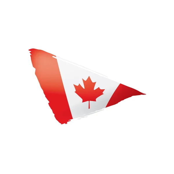 Drapeau du Canada, illustration vectorielle sur fond blanc — Image vectorielle
