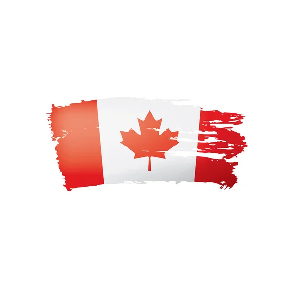 Vlag van Canada, vectorillustratie op een witte achtergrond — Stockvector