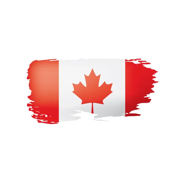 Bandeira do Canadá, ilustração vetorial sobre um fundo branco — Vetor de Stock