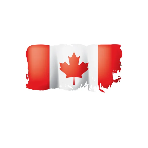 Kanada bayrağı, beyaz bir arka plan üzerinde vektör çizim — Stok Vektör