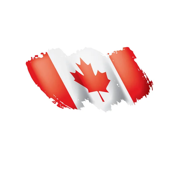 Kanada zászló, egy fehér háttér vektor illusztráció — Stock Vector