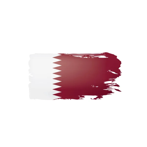 Drapeau Qatar, illustration vectorielle sur fond blanc . — Image vectorielle
