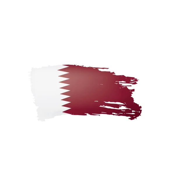 Drapeau Qatar, illustration vectorielle sur fond blanc . — Image vectorielle