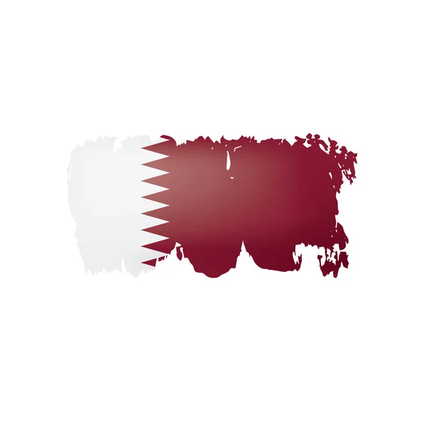 Qatar flag, vector illustration on a white background. — Stock Vector