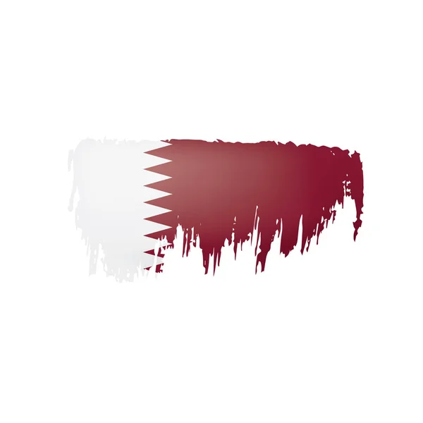 Qatar flag, Vektordarstellung auf weißem Hintergrund. — Stockvektor