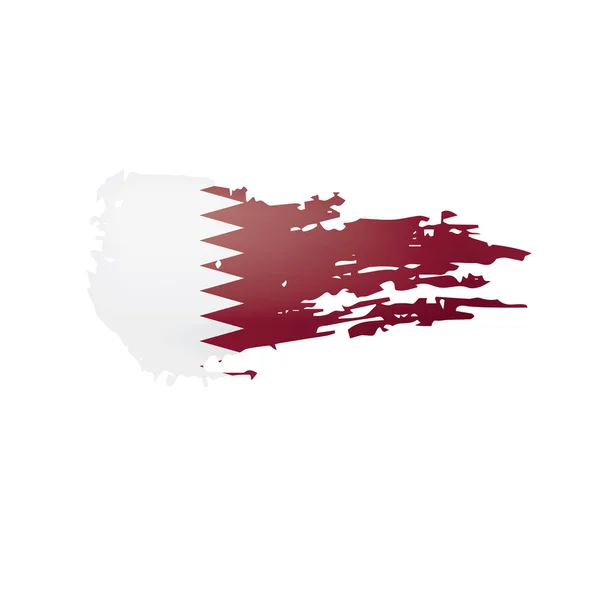 Qatar flag, vector illustration on a white background. — Stock Vector