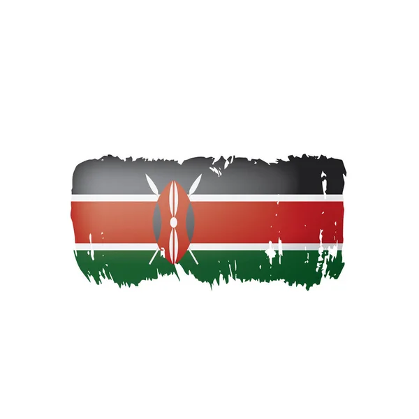 Vlag van Kenia, vectorillustratie op een witte achtergrond. — Stockvector