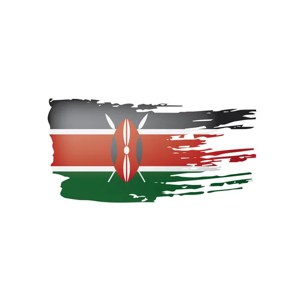 Прапор Кенії, Векторні ілюстрації на білому фоні. — стоковий вектор