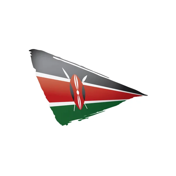 Drapeau du Kenya, illustration vectorielle sur fond blanc . — Image vectorielle