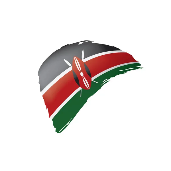 Keňa vlajka, vektorové ilustrace na bílém pozadí. — Stockový vektor