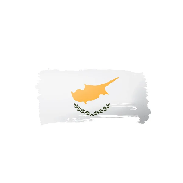 De vlag van Cyprus, vectorillustratie op een witte achtergrond. — Stockvector