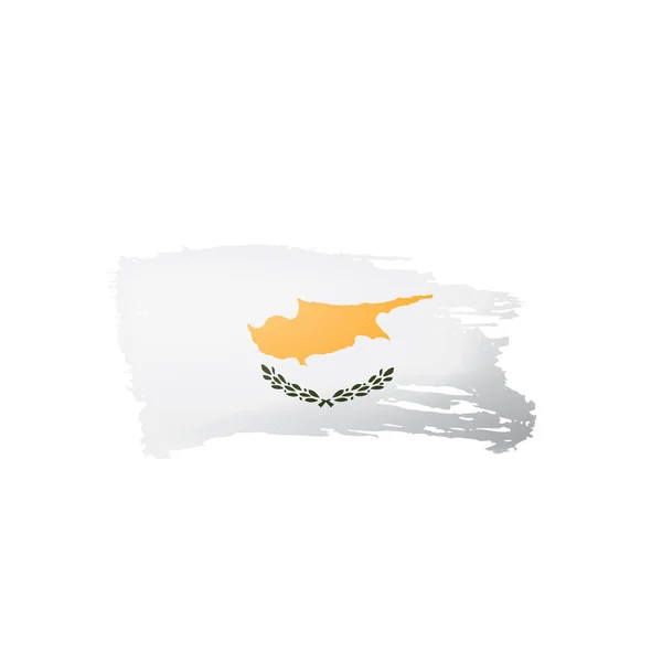 Bandeira de Chipre, ilustração vetorial sobre um fundo branco . — Vetor de Stock