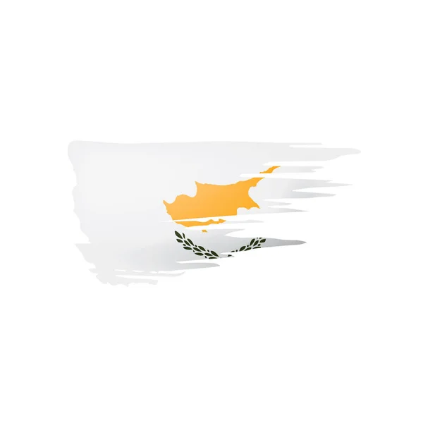 Κυπριακή σημαία, εικονογράφηση διάνυσμα σε λευκό φόντο. — Διανυσματικό Αρχείο
