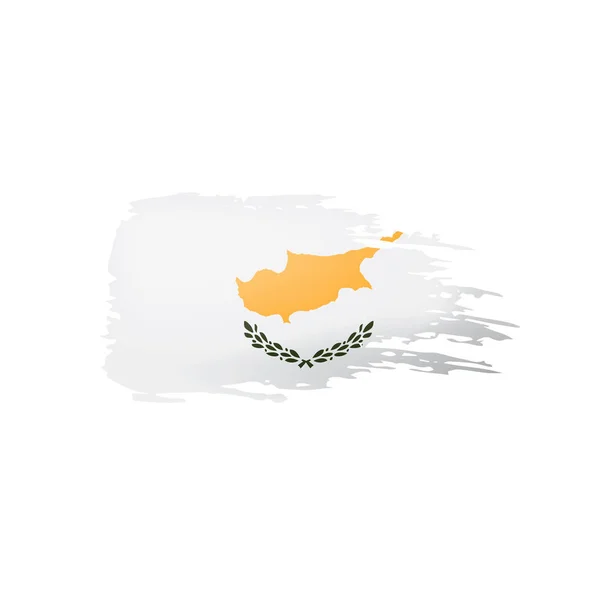Drapeau de Chypre, illustration vectorielle sur fond blanc . — Image vectorielle